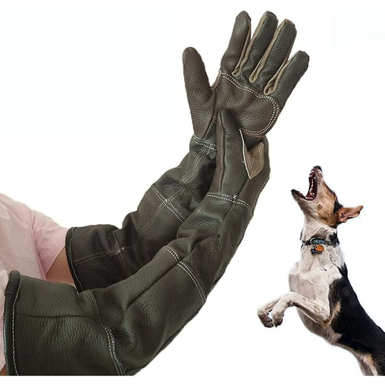 Anti-biting Gloves For Cats And Dogs Leather Gloves Anti-bite / Scratch Protection Gardening Wildlife Protective Gloves_(costbuy)