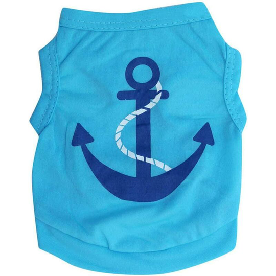 Cat Summer Clothes Dog Costume Summer Pet Clothes Cute Dog Clothes Coat Kitten Clothes Blue, Large