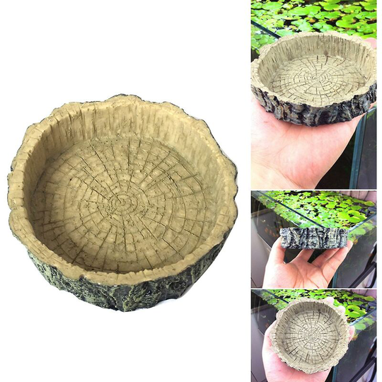 Reptile Box Tortoise Food Bowl Resin Spider Snake Lizard Turtle Feeding Basin - Thsinde