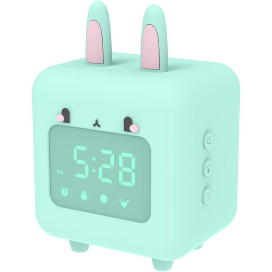 Briday - Children's Luminous Rabbit, led Digital Lamp Night Light Girl Boys Day Night Child Adjustable Volume Snooze, Gift for Children's Birthday