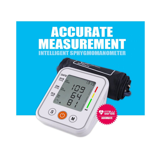 Portable Automatic Upper Arm Blood Pressure Monitor pressao Cuff Tonometer Arm Sphygmomanometer Tensiometer Bp Heart Rate Meter