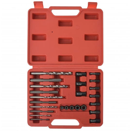 25 Piece Bolt Extractor Set Steel Vidaxl