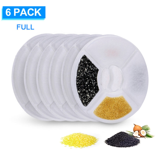 Cat Water Fountain Filters Replacement Filters for Flower Fountain Cat Water Fountain Water Dispenser 12PCS, 6pcs - 6pcs