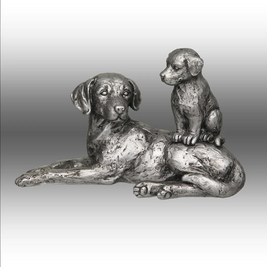 Angelique Dog with Puppy Figurine
