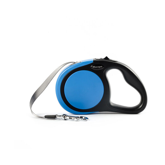 No-Tangle Retractable Dog Lead 3m/5m Dogs Extendable Leads Nylon Tape 3m blue - Muff