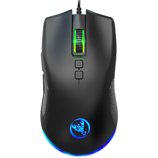 Hxsj - A883 Wired Gaming Mouse 7-key Programmable Gaming Mouse 4-gear Adjustable dpi usb Plug and Play for Desktop Computer Laptop