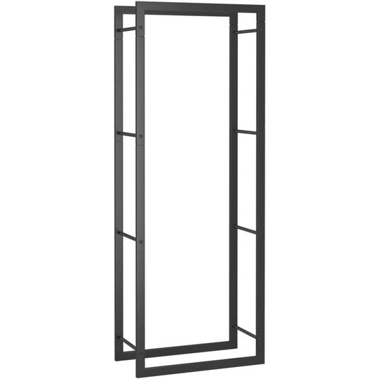 Vidaxl - Firewood Rack Matt Black 50x28x132 cm Steel n/a