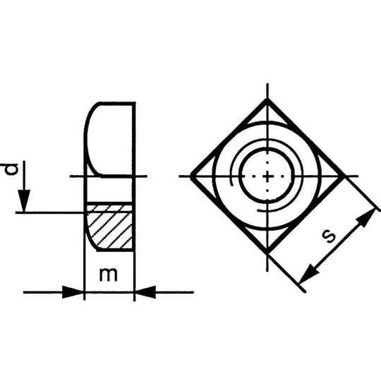 M8 Square Nut (5)- you get 50 - Qualfast