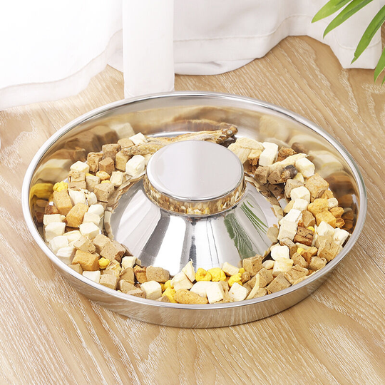 Thsinde - Stainless Steel Dog Bowl, Puppy Kittens Feeding Bowl, Kitten Weaning Feeding Bowl for Puppies, Can Feed Multiple Animals, Large Water Bowl