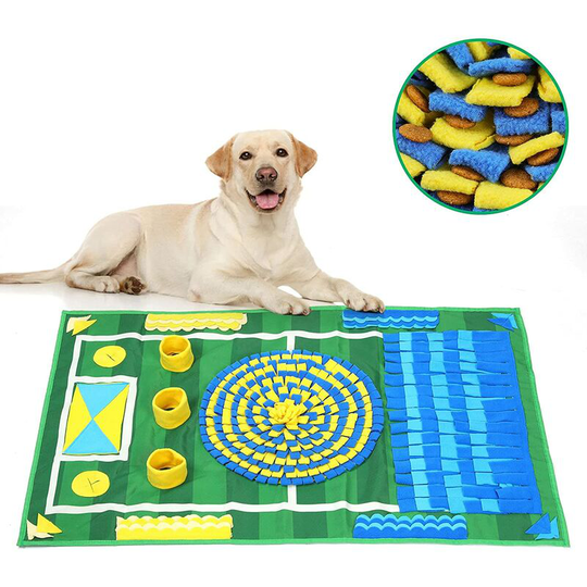 Perle Rare - Dog Toy Search Mat, Comfortable and Soft Washable Dog Play Mat Dog Activity Mat For Searching For Food, Non-Slip Breather Mat(39.2"x