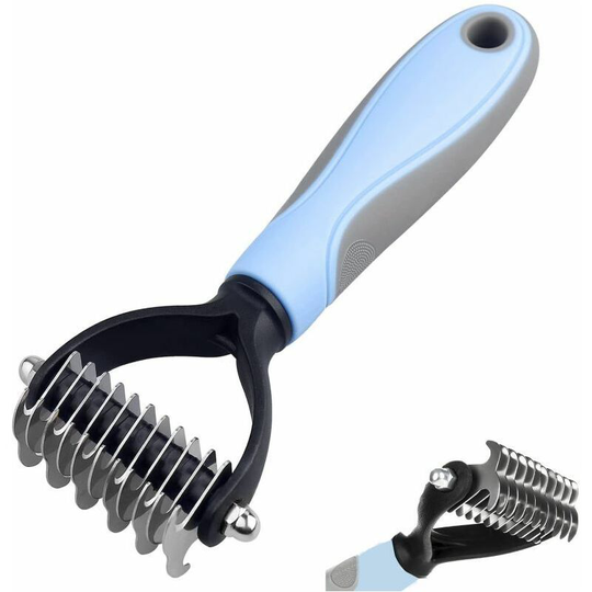 Dog Grooming Rake, Dog Detangling Comb and Long Hair Dog Brush, Dog and Cat Grooming Rake Remove pet's undercoat