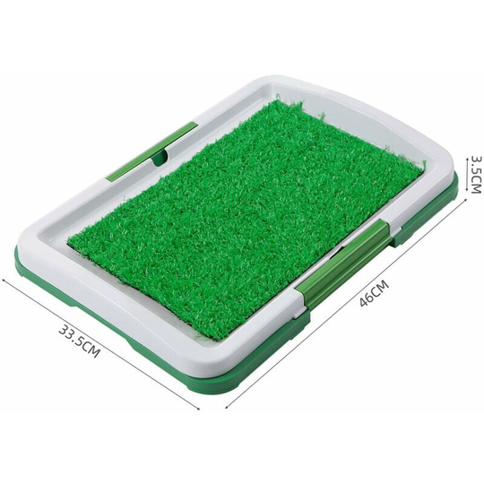 Echoo - Dog Litter Box Pad Potty Training Synthetic Grass Mesh Tray 3 Layer Pet Toilet for Dogs Indoor Outdoor Use