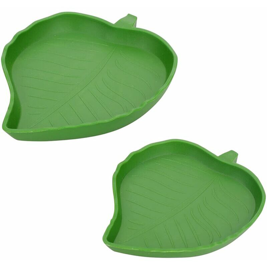 Set of 2 flat bowls for reptiles and turtles - For lizards, hamsters, snakes - 2 sizes -