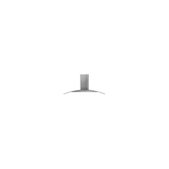 90cm curved glass cooker hood in stainless steel