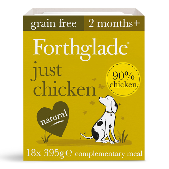 Forthglade Just Grain-Free Natural Wet Dog Food - Just Chicken - Saver Pack: 36 x 395g