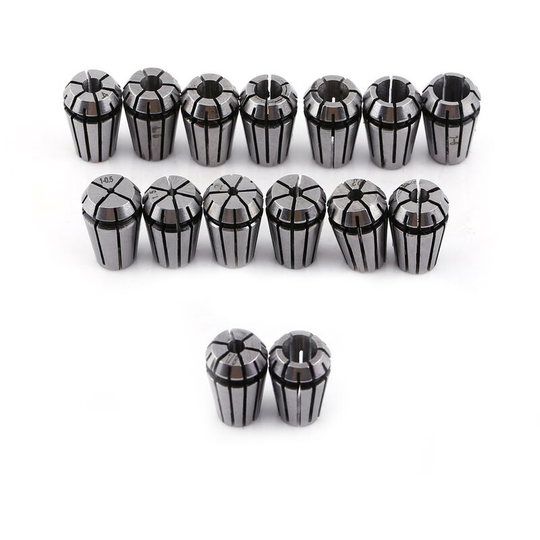 15 Piece Collet Set Collet Kit for cnc Engraving Machine and Grinding Tool