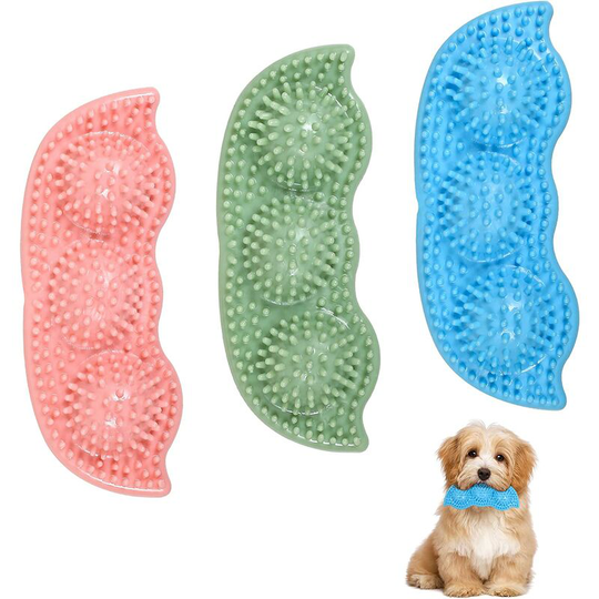 Dog Toy, 3 Pieces Indestructible Dog Toy Rubber Puppy Chew Toys Durable Teeth Cleaning Toy for Small Medium Dogs