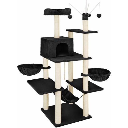 Cat tree scratching post Lilou - cat scratching post, cat tower, scratching post - black - black