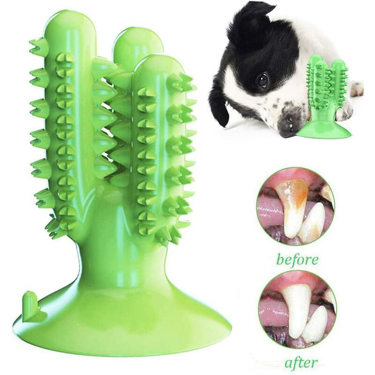 Soekavia - Dog Toothbrush, Dog Chew Toy, Teeth Cleaner, Puppy, Dental Care, Brush Stick, Natural Rubber, Bite Resistant, Dog Chew Toy, Pets, Oral Care