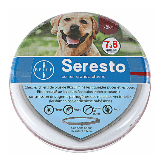THSIDNE Flea and Tick Collar for Dogs, Anti-Tick Collar for Cats - 8 Months Flea Prevention, Deworming Collar for Pets, Adjustable and Waterproof
