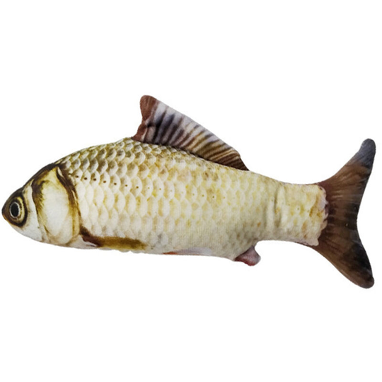 Realistic Plush Simulation Doll Fish, Funny Interactive Pets Chew Bite Supplies for Cat/Kitty/Kitten Fish Flop Cat Toy Catnip Toys