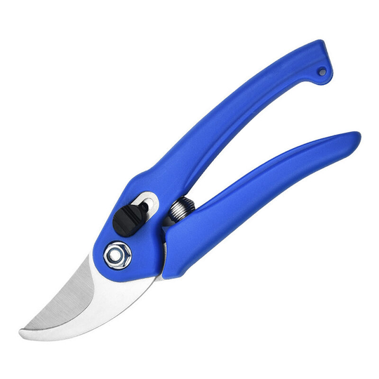 Muff - Stainless Steel Pruning Shears Garden Scissors Orchard Flower Branches Fruit Picking Scissors Garden Branch Tools Durable Treated(Blue)