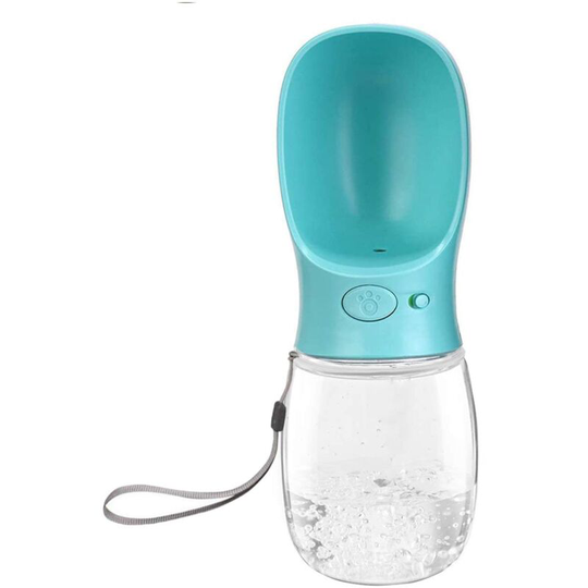 Portable Dog Water Bottle, 350ml Food Grade Antibacterial Travel Water Bottle for Dog and Cat, Outdoor Pet Drinking Water(Blue)
