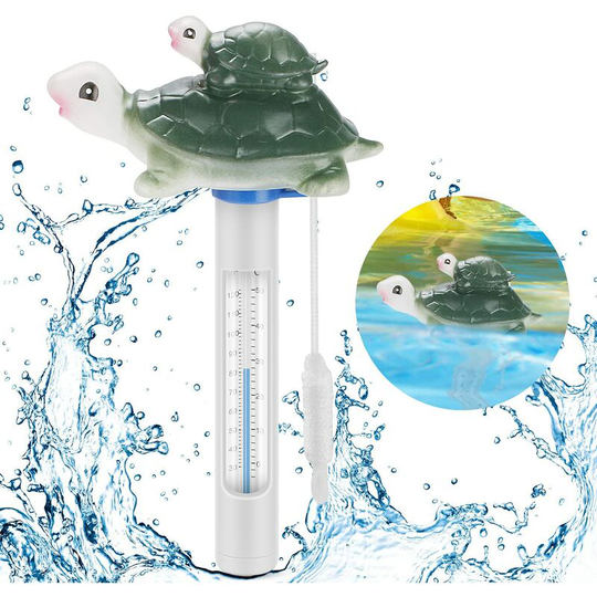 Modou - Floating Pool Thermometer, Water Temperature Thermometer with Lanyard and Breakfast for All Outdoor and Indoor Pools, Spas, Aquariums, Fish