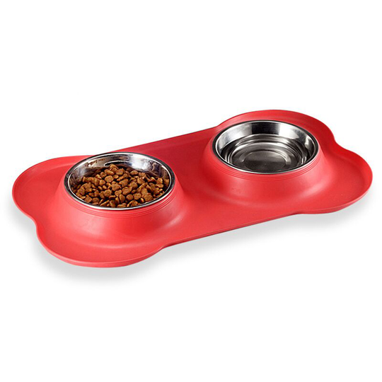 Bowl for Double Silicone Silicone Bow Bowl Bowl for Red Company Dog