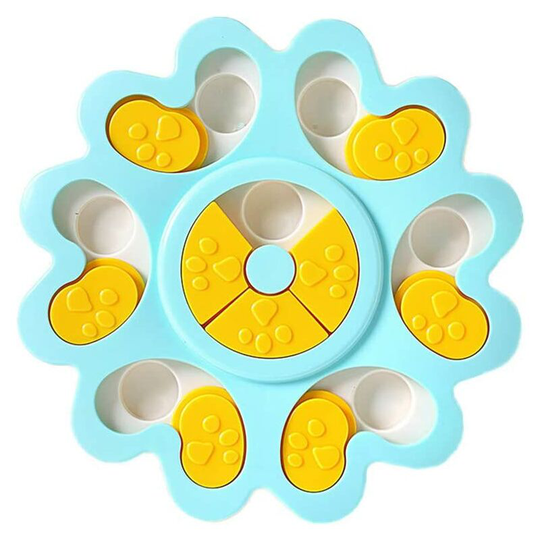 Osqi - Cat Bowl Anti Glutton Dog Bowl Slow Feeder Pet Bowl Puppy Wet Food Bowl Dog Puzzle Feeder Blue