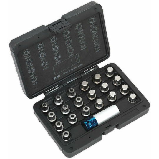 21pc Locking Wheel Nut Key Set - dealers & repair centres only - For bmw & Mini