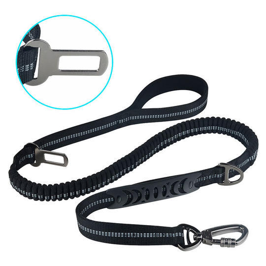 Heavy Duty Dog Leash For Large Dogs Up To 40kg, Reflective Dog Walking Training Shock Absorbing Bungee Leash