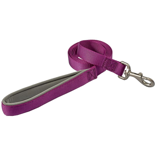 Viva Padded Dog Slip Lead (1m x 19mm) (Purple) - Purple - Ancol