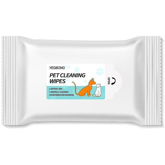20pcs Cleaning Wipes for Pet Cat Dog Tear Marks Cochlear Grooming Wipes 2pcs