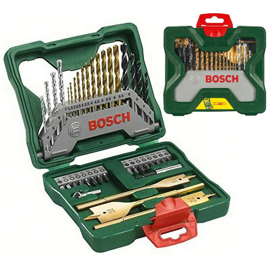 40 Piece X-Line Drill Screwdriver Bit Set 2607019600 Wood Masonry Metal - Bosch