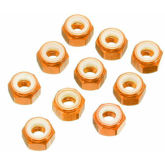 Bearsu - 10pcs Colorful M3 Insert Nylon Alloy Self Locking Nuts Aluminum Hex Lock nut Set Coxolo