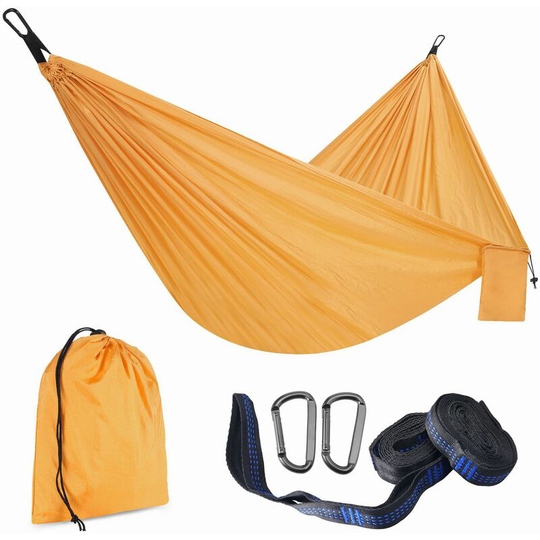 Sun Flowergb - Portable Hammock Yellow 300 x 200cm, Hammock Bed,Camping Bed For Double Person Parachute Canvas Tent Bed/Parachute Garden, Outdoor