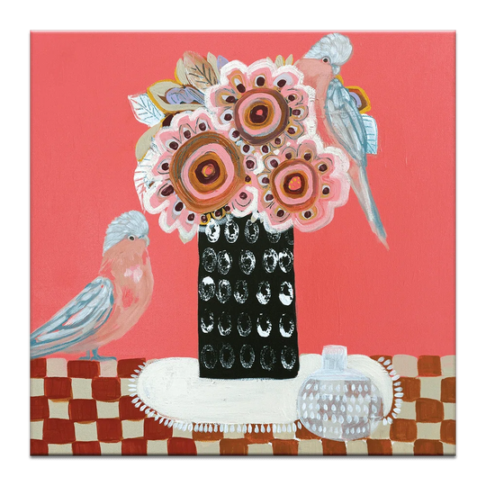 Pink Pollies by Amanda Skye-Mulder - Painting