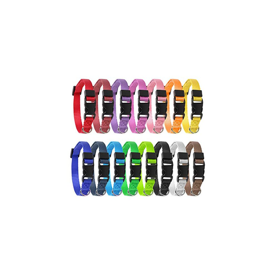 Heyu-Lotus 15 Pack Puppy Collars, Adjustable Puppy Whelping Collars Small Dog Safety Collars Soft Nylon Pet Collars for Small Dogs And Cats, Asso