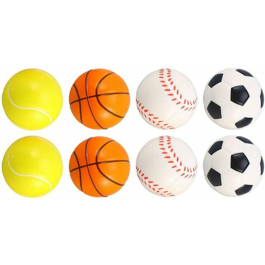 Echoo - Pcs Pet Dog Ball Toys Mini pu Tennis Balls Squeeze Foam Balls Stress Relief Toys for Pet Relaxation (6.3 Style Mixed)