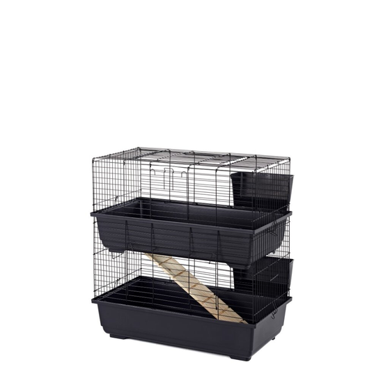 Indoor Rabit Cage 80 CM Double - Guinea Pig Pet Home 2 Tiers Blue