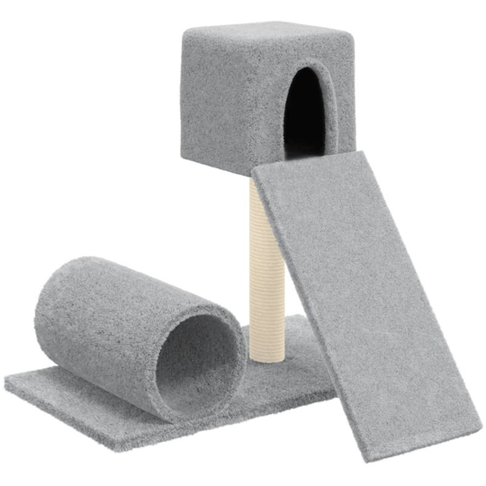 Cat Tree with Sisal Scratching Post Light Grey 59 cm vidaXL - Grey