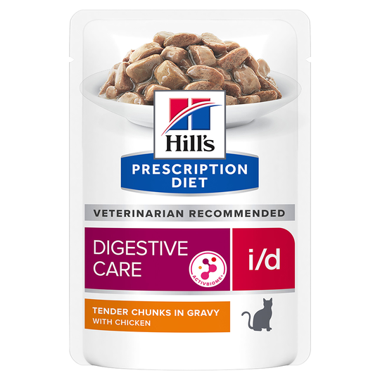Hill's Prescription Diet Feline i/d Digestive Care - Chicken - 12 x 85g pouches