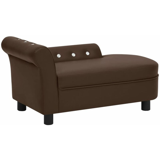 Dog Sofa Brown 83x45x42 cm Faux Leather Vidaxl Brown