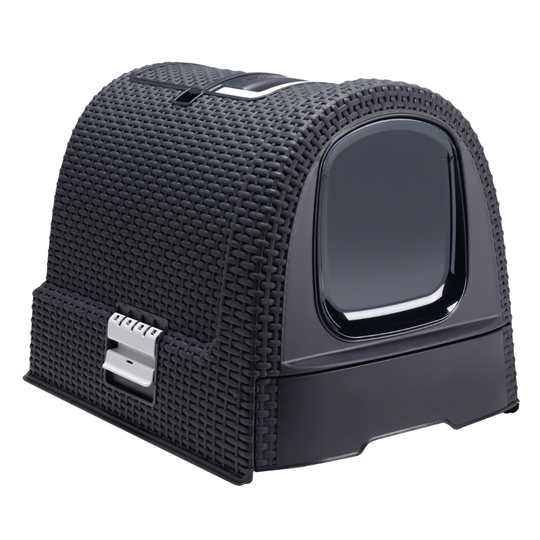 Eco-Friendly Curver Cat Litter Tray - Anthracite