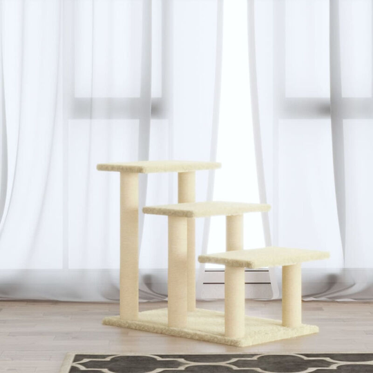 Cat Tree with Sisal Scratching Posts Cream 50.5 cm