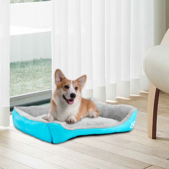 Jenna Bolster Cushion in Blue/Grey