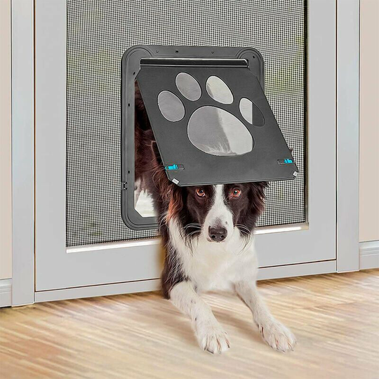 Lockable Dog Door Pet Door Cat Door (37 x 42 cm)