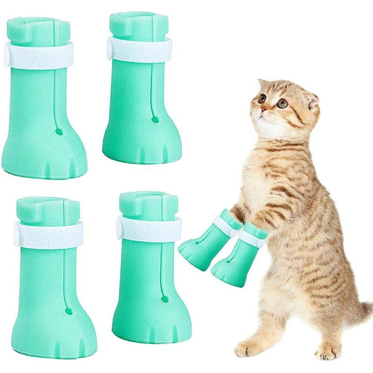 4pcs Anti Scratch Cat Shoes Boots Boots Pet Nail Protector Protective Gloves for Cat Paw Protector Grooming Shoes for