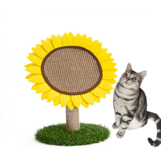 Pet Supplies Round Cat Scratch Board Sisal Sunflower Cat Scratch Cat Climbing Frame--